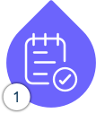 Notepad icon with checkmark & #1