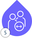 drop icon 5 with two people and arrows linking to More than 1 Year After Transplant page
