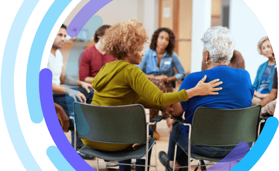 Image of a group of people sitting in a circle